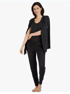 Live 2 Lounge 3-Piece  Ladies Essential lounge Set, black, XS (1614)